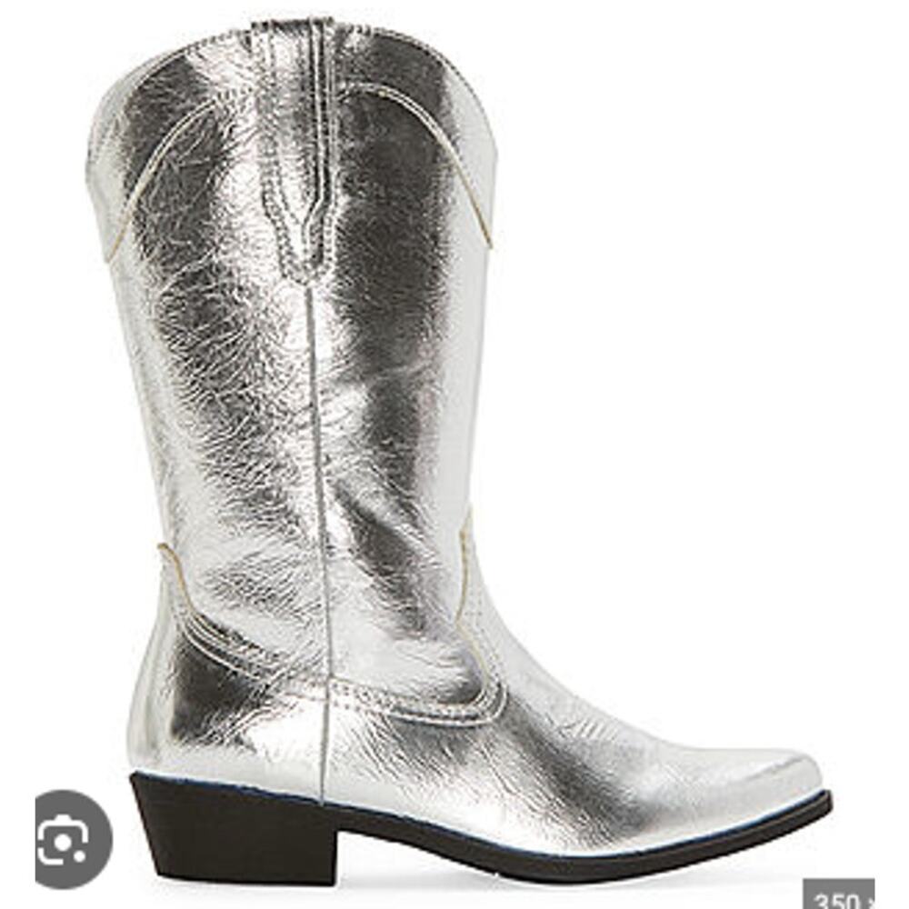 ARIZONA Silver Cowgirl Boots NWT 6.5 Pointed